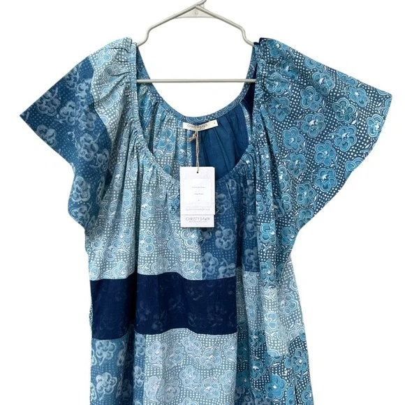 NWT Christy Dawn The Ambre Dress - Indigo Blues - Size Medium - Organic Cotton - Picture 9 of 16